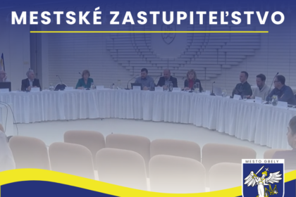 Ilustrácia oznamu o zasadnutí Mestského zastupiteľstva v Gbeloch s dátumom 17. marca 2026 o 17:00 v obradnej miestnosti Mestského úradu Gbely.