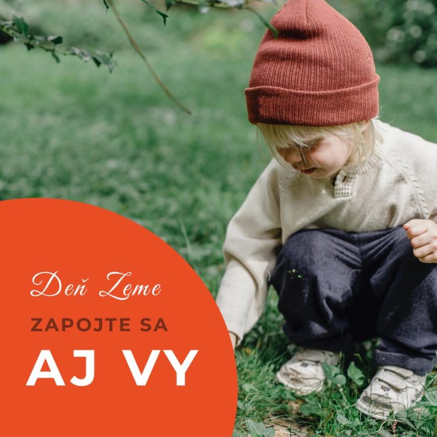 Ilustratívny obrázok s textom Deň Zeme a výzvou Zapojte sa aj vy, propagujúci čistenie mesta Skalica pri príležitosti Dňa Zeme.