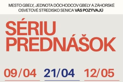 Plagát s informáciami o sérii prednášok o zdraví v Dome kultúry Gbely, vrátane dátumov, tém a organizátorov podujatia.