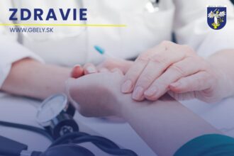 Dôležité oznámenie o zdravotnej službe s nápisom ZDRAVIE a DÔLEŽITÝ OZNÁM na modrom pozadí.