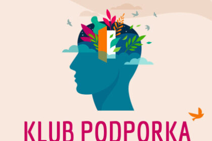 Pozvánka na májové stretnutia podpornej skupiny Klub Podporka v Senici v Dennom centre Senica, s dátumami a časom konania.