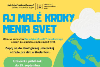 Plagát ekologickej umeleckej súťaže Aj malé kroky menia svet