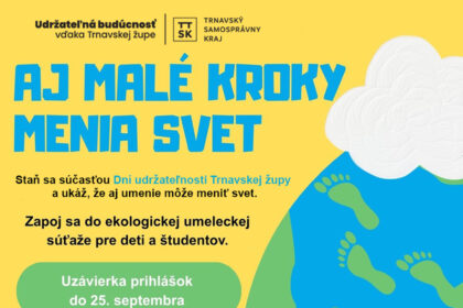 Plagát ekologickej umeleckej súťaže Aj malé kroky menia svet