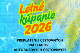 Dokument s pokynmi na preplatenie autobusových cestovných lístkov pre obyvateľov Holíča na letné kúpanie v kúpaliskách Hodonín a Zlatnícka dolina v roku 2026.