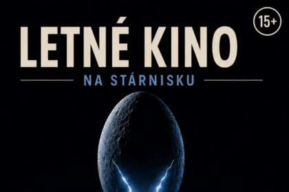 Plagát letného kina na Stárnisku v Gbeloch s informáciami o premietaní filmu Votrelci 18. júla 2026 o 21:00, vstup zdarma, pri príležitosti 40. výročia filmu.