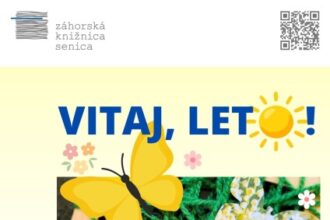 Plagát podujatia Kreatívna dielnička Vitaj, leto! v Záhorskej knižnici Senica s informáciami o dátume, čase a mieste konania.