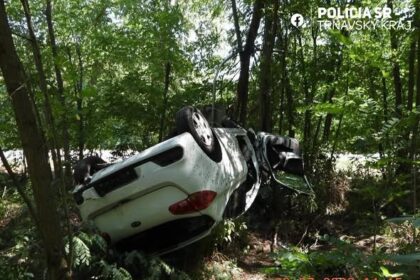 Miesto dopravnej nehody pri ceste medzi Kopčanmi a Gbelmi