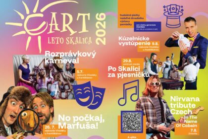 Plagát festivalu ARTleto v Skalici s programom koncertov, divadiel a výstav počas leta 2026.