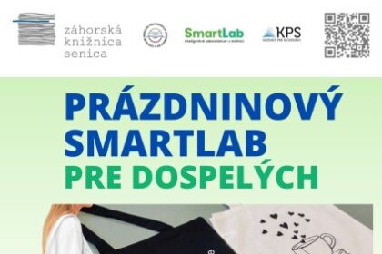 Pozvánka na Prázdninový SmartLab pre dospelých v Záhorskej knižnici v Senici.
