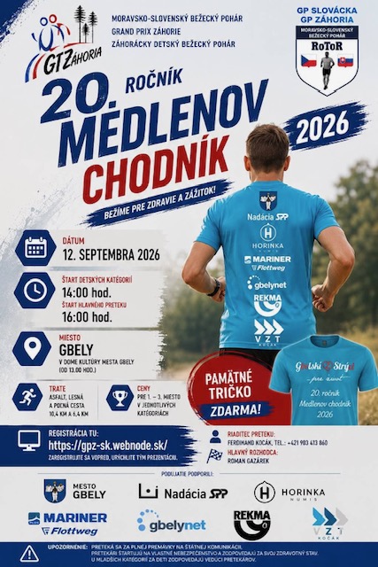 Bežci na štarte bežeckého podujatia v Gbeloch