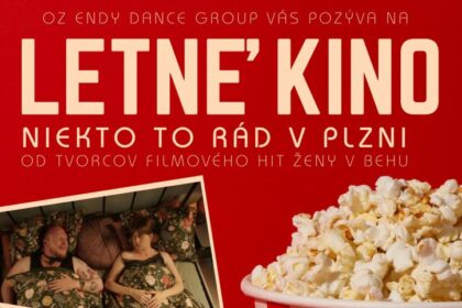 Plagát k letnému kinu v Gbeloch s premietaním filmu Niekto to rád v Plzni.