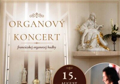 Plagát na organový koncert vo farskom kostole v Senici.