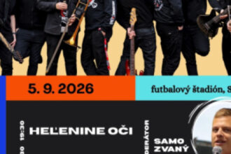 Plagát Senického senobrania s programom podujatia na futbalovom štadióne v Senici.