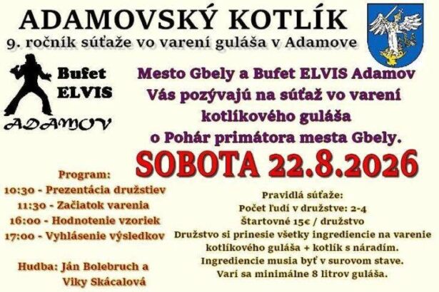 Plagát súťaže Adamovský kotlík pri Adamovských jazerách
