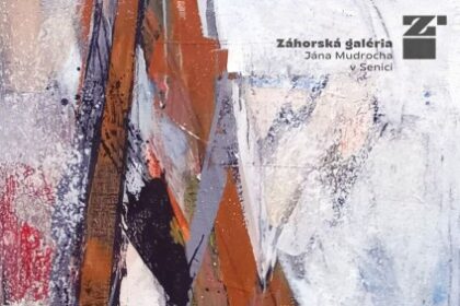 Plagát výstavy Zrkadlo v zrkadle v Záhorskej galérii Jána Mudrocha v Senici.