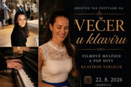 Pozvánka na večer u klavíru v Múzeu Senica
