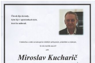 Smútočné oznámenie Miroslava Kucharica zo Skalice