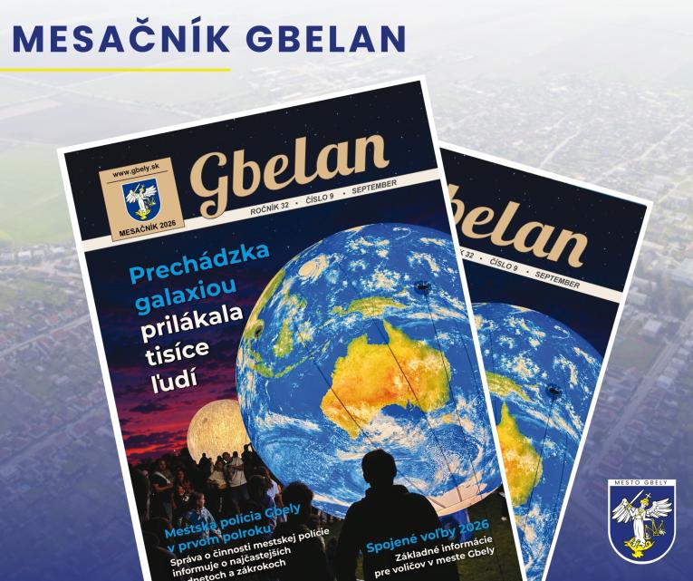 Obálka septembrového vydania mesačníka Gbelan z mesta Gbely.
