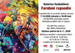 Plagát k výstave Kataríny Vyskočilovej Farebné rapsodie v Senici.