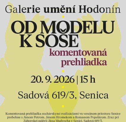 Plagát ku komentovanej prehliadke sochárskych realizácií v Senici