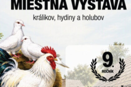 Plagát miestnej výstavy králikov, hydiny a holubov v Čáčove
