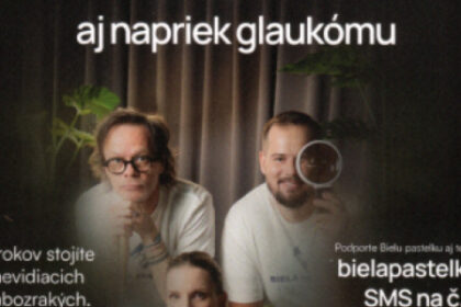Plagát zbierky Biela pastelka s výzvou na podporu nevidiacich