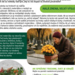 Informačný plagát o triedení odpadu a údržbe hrobov pred Dušičkami.