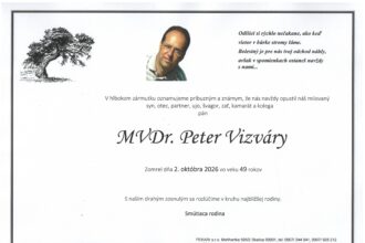 Parte MVDDr. Petra Vizvára so smútočným oznámením o úmrtí vo veku 49 rokov.