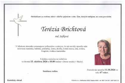 Parte Terézie Brichtovej zo Skalice