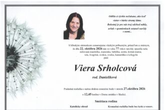 Parte zosnulej Viery Srholcovej zo Skalice
