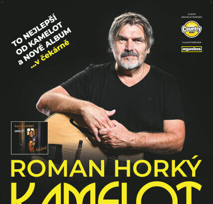 Plagát koncertu skupiny Kamelot v Rohove s dátumom a miestom konania.
