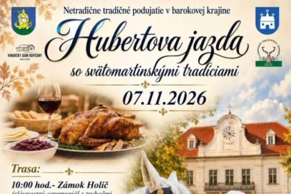 Plagát podujatia Hubertova jazda so svätomartinskými tradíciami v Kopčanoch.