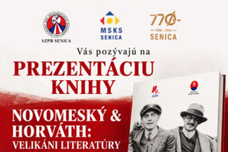 Pozvánka na prezentáciu knihy Novomeský & Horváth v Senici