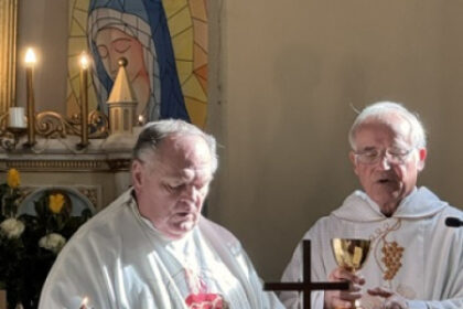 Slávnostná omša v kostole pri príležitosti 75. výročia CSS Rohov.