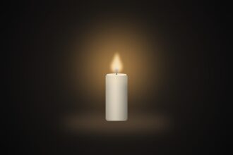 Zapálená sviečka – smútočné oznámenie