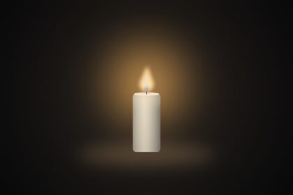 Zapálená sviečka – smútočné oznámenie